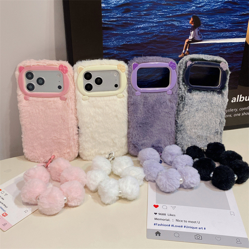 Роскошный однотонный плюшевый  – обзор и цена Phone Cases Iphone 16 Pro